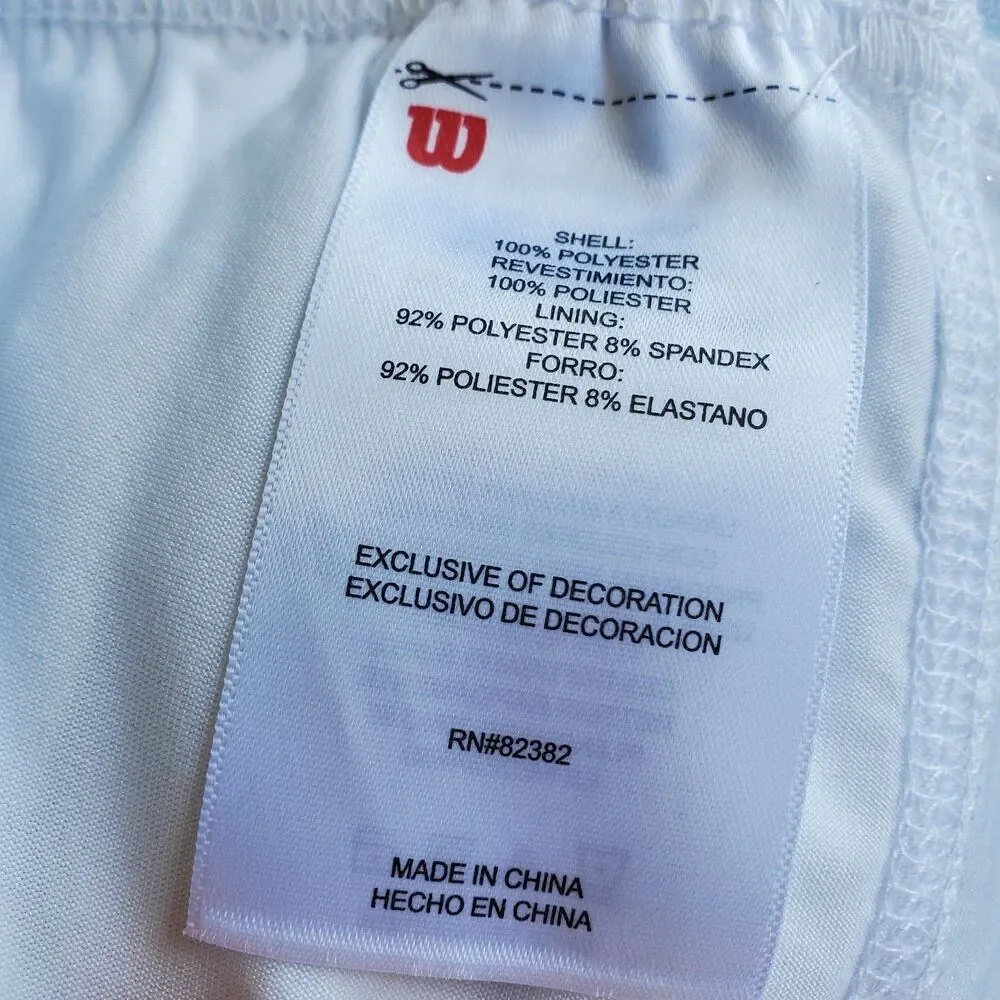Wilson Girls Tennis Skort Size Large (10-12) White